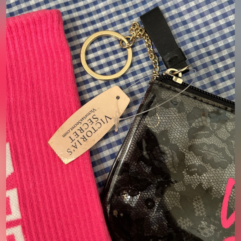 Victoria's Secret Pink Socks and Black Wristlet - Picture 5 of 5